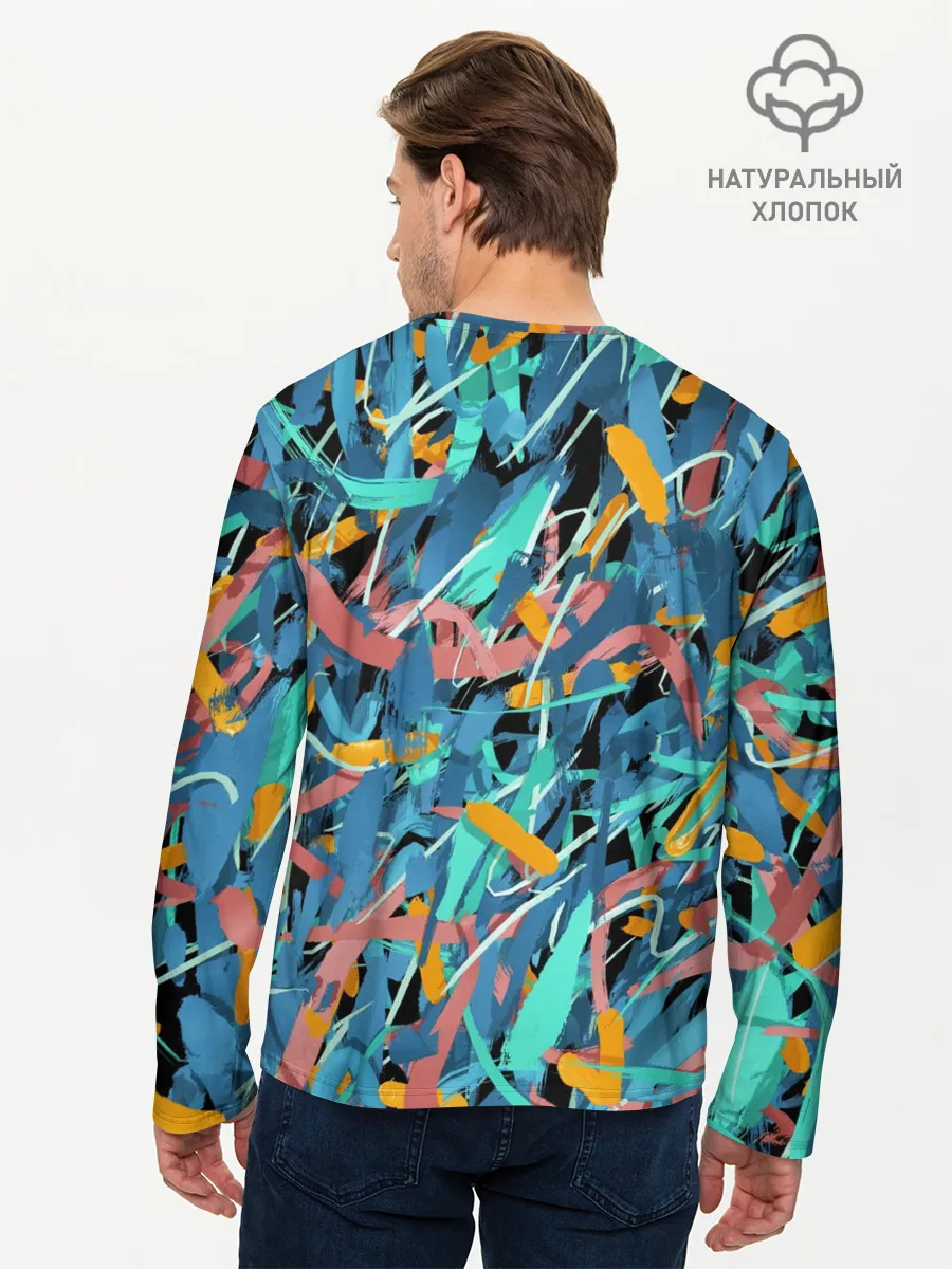 Мужской лонгслив базовый / Яркие краски