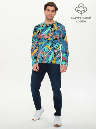 Мужской лонгслив базовый / Яркие краски