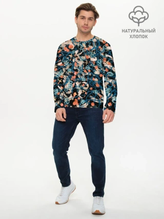 Мужской лонгслив базовый / Линии в пространстве