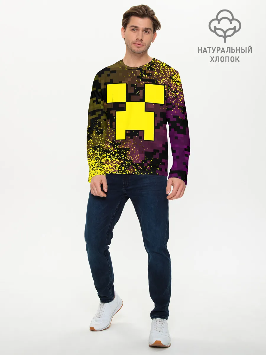 Мужской лонгслив базовый / MINECRAFT / МАЙНКРАФТ