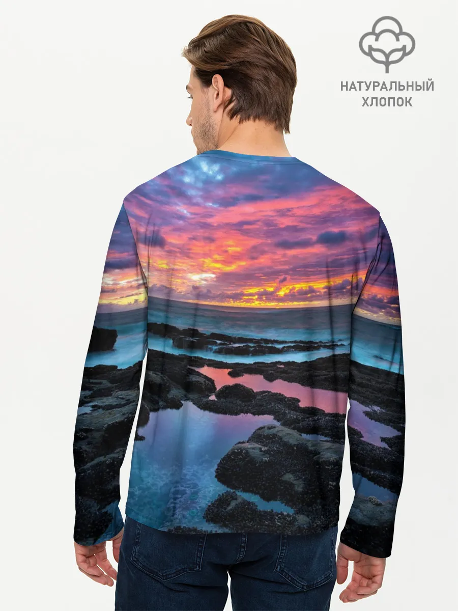 Мужской лонгслив базовый / Закат