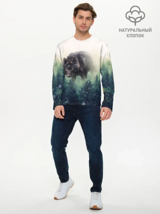 Мужской лонгслив базовый / Волк