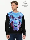Мужской лонгслив базовый / Череп Психоделика