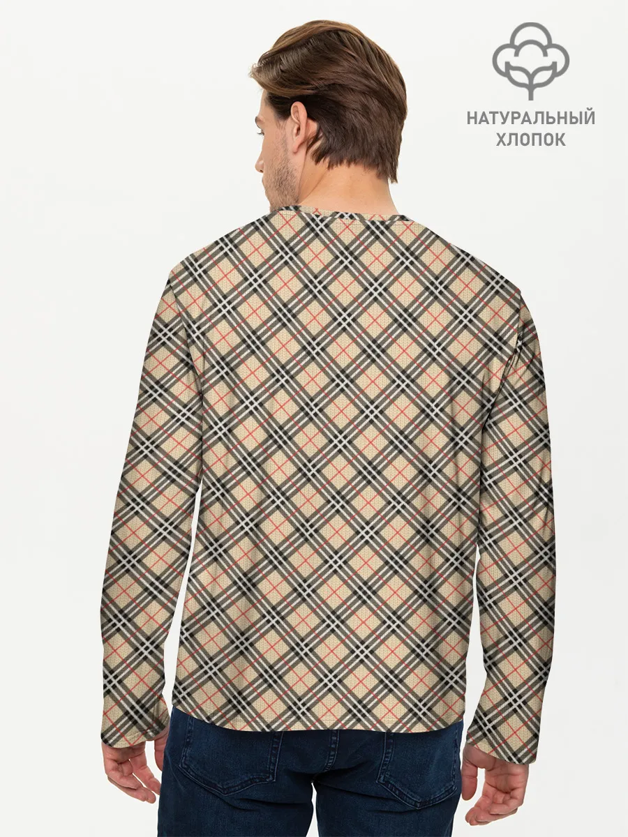 Мужской лонгслив базовый / Костюм в клетку