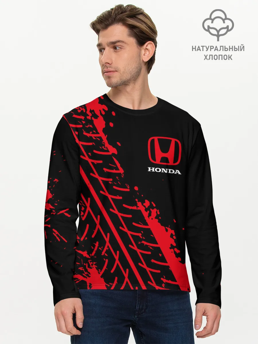 Мужской лонгслив базовый / HONDA / ХОНДА