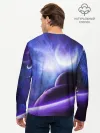 Мужской лонгслив базовый / Неоновый Космос