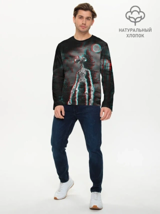 Мужской лонгслив базовый / Siren Head Horror