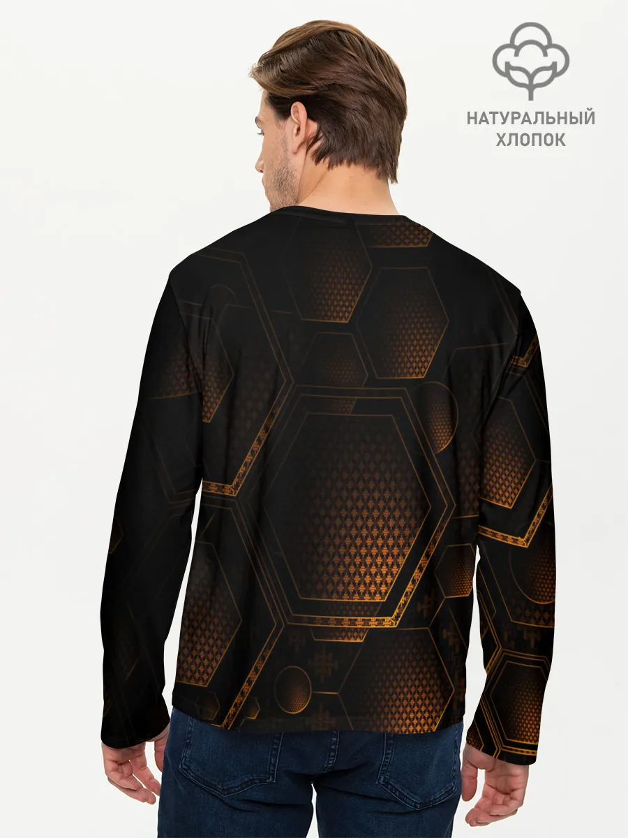 Мужской лонгслив базовый / текстура