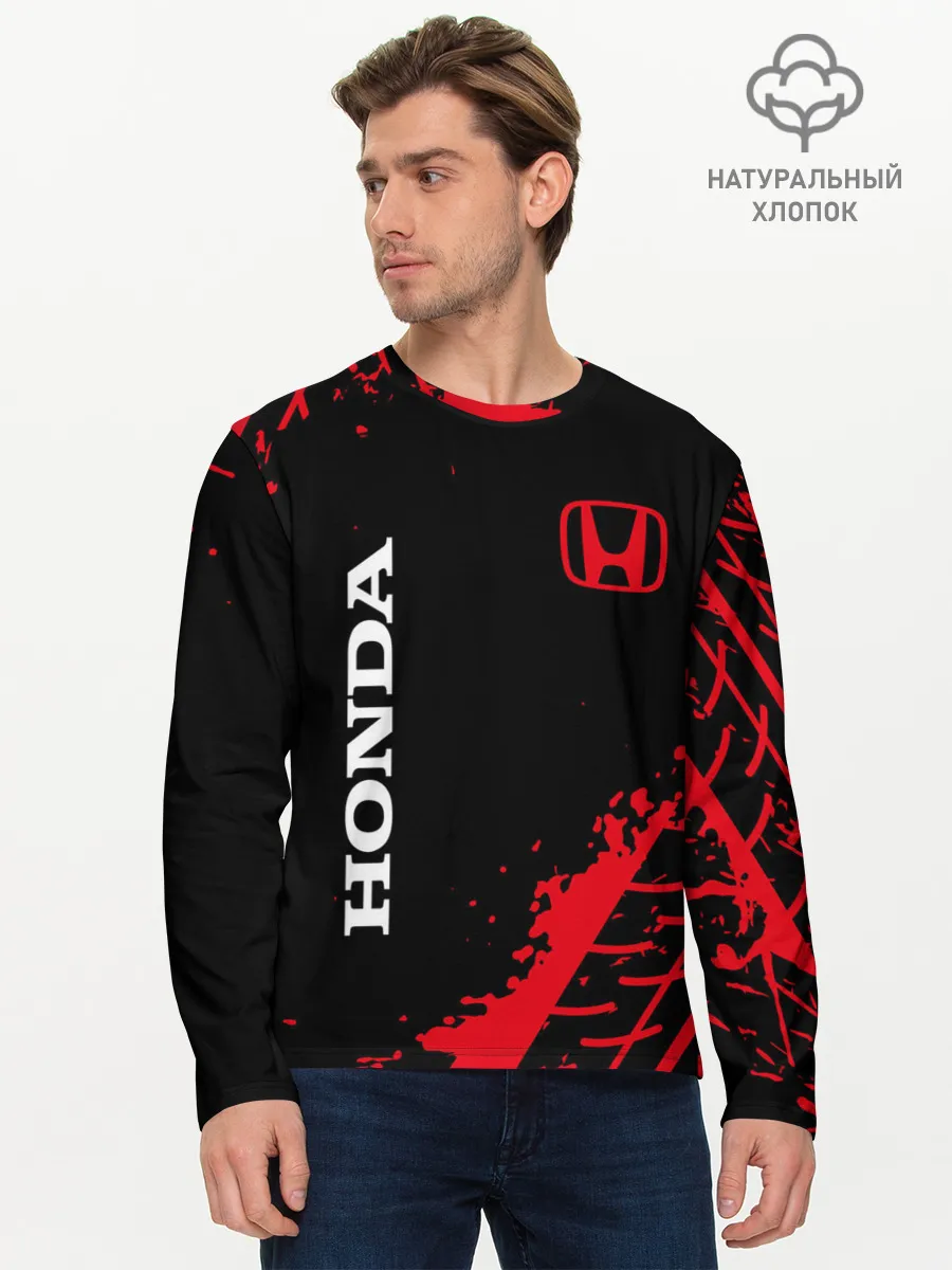 Мужской лонгслив базовый / HONDA / ХОНДА