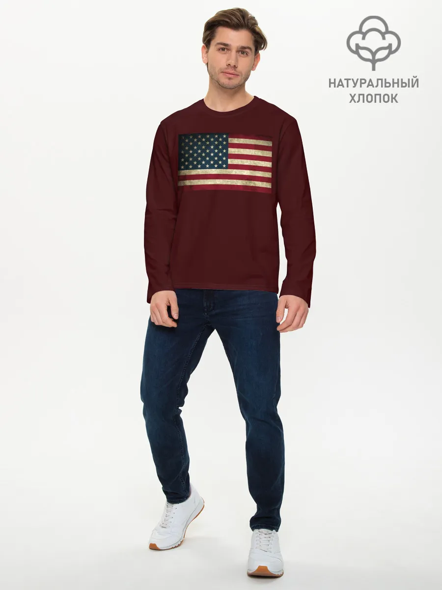 Мужской лонгслив базовый / USA