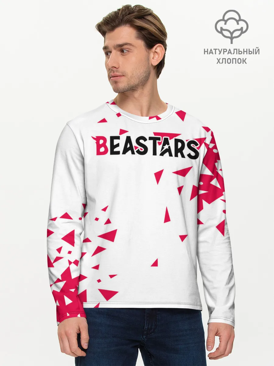 Мужской лонгслив базовый / Beastars треугольники