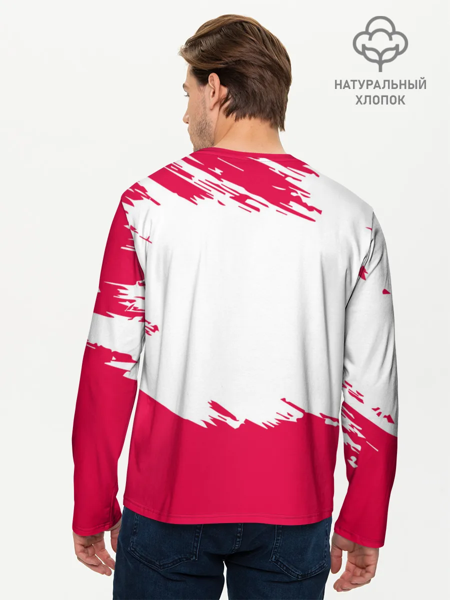 Мужской лонгслив базовый / Beastars белые линии