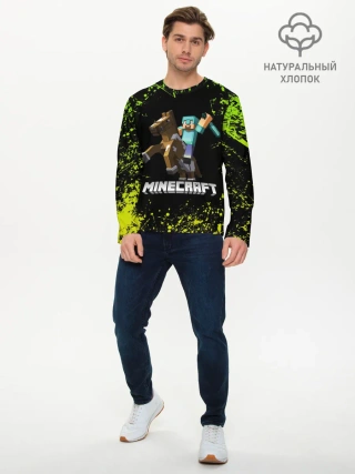 Мужской лонгслив базовый / Minecraft / Майнкрафт