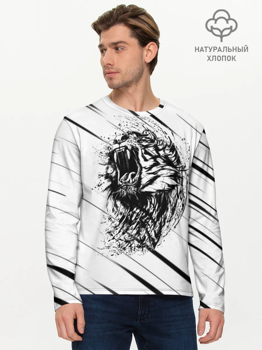 Мужской лонгслив базовый / Тигр | Tiger