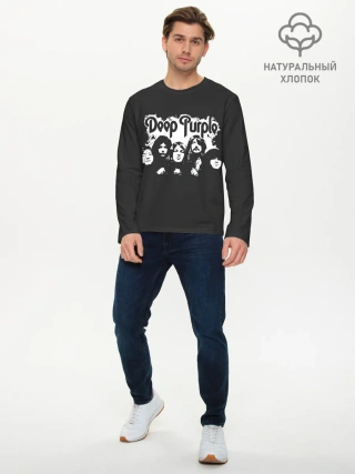 Мужской лонгслив базовый / Deep Purple