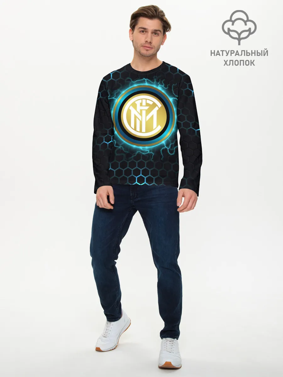 Мужской лонгслив базовый / Интер Милан