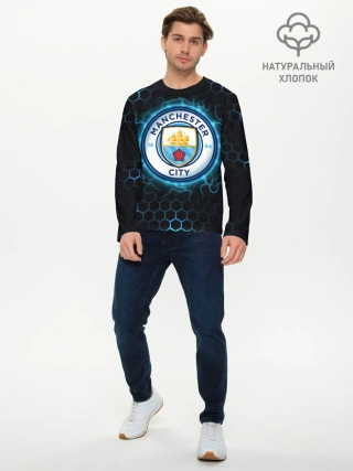 Мужской лонгслив базовый / Манчестер Сити
