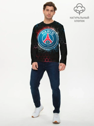 Мужской лонгслив базовый / ПСЖ
