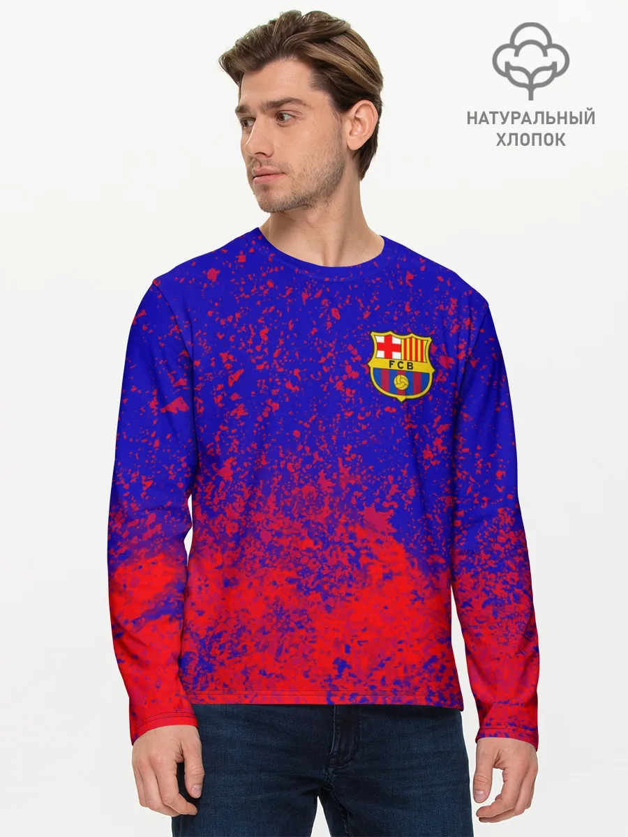 Мужской лонгслив базовый / Barcelona | Барселона