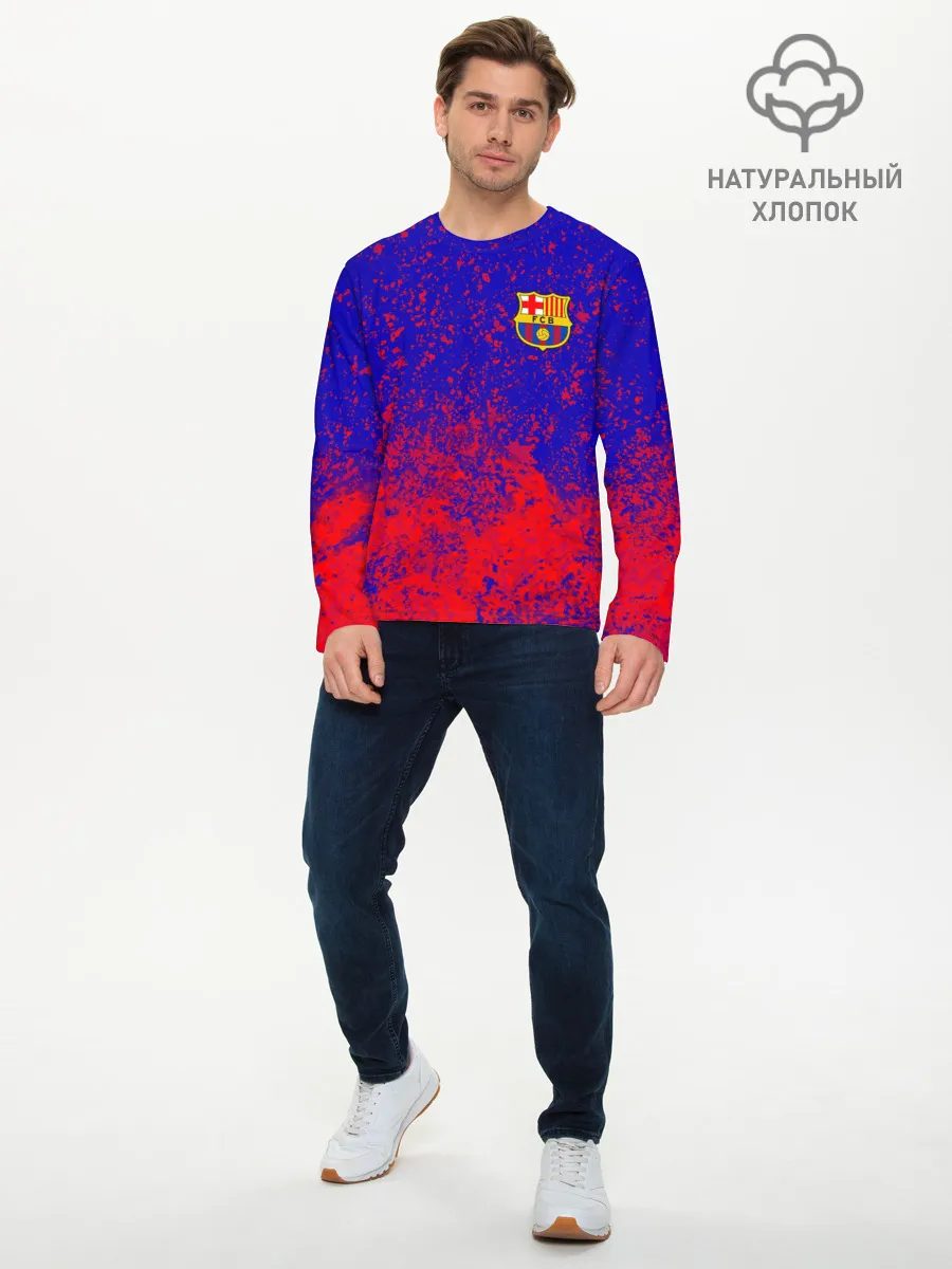 Мужской лонгслив базовый / Barcelona | Барселона
