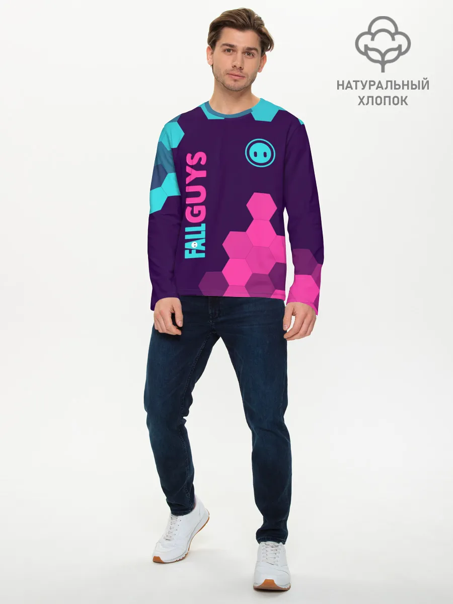 Мужской лонгслив базовый / FALL GUYS / ФОЛ ГАЙС