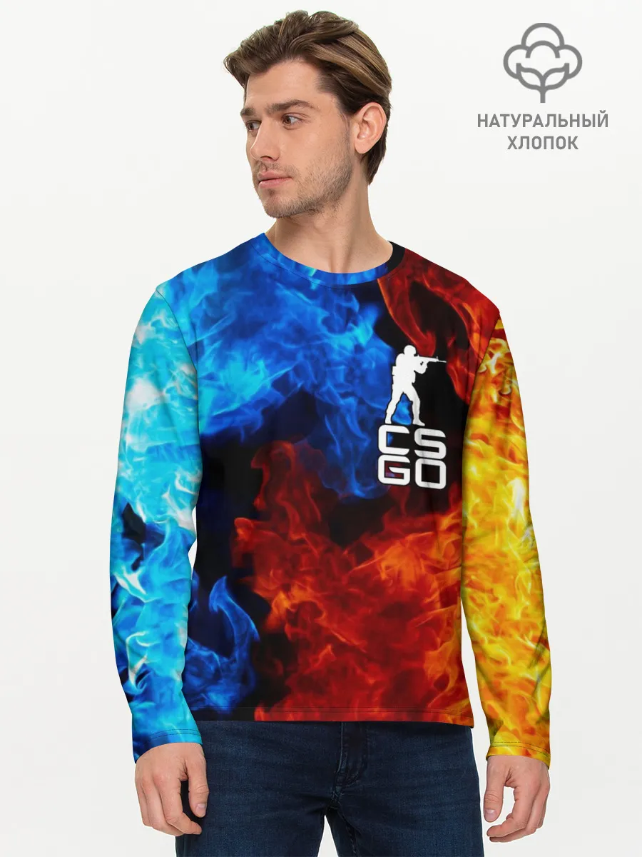 Мужской лонгслив базовый / COUNTER STRIKE