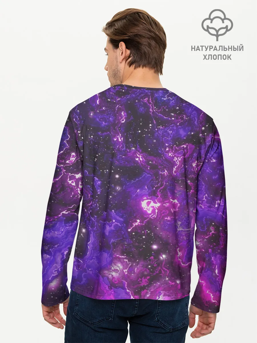 Мужской лонгслив базовый / Галактика