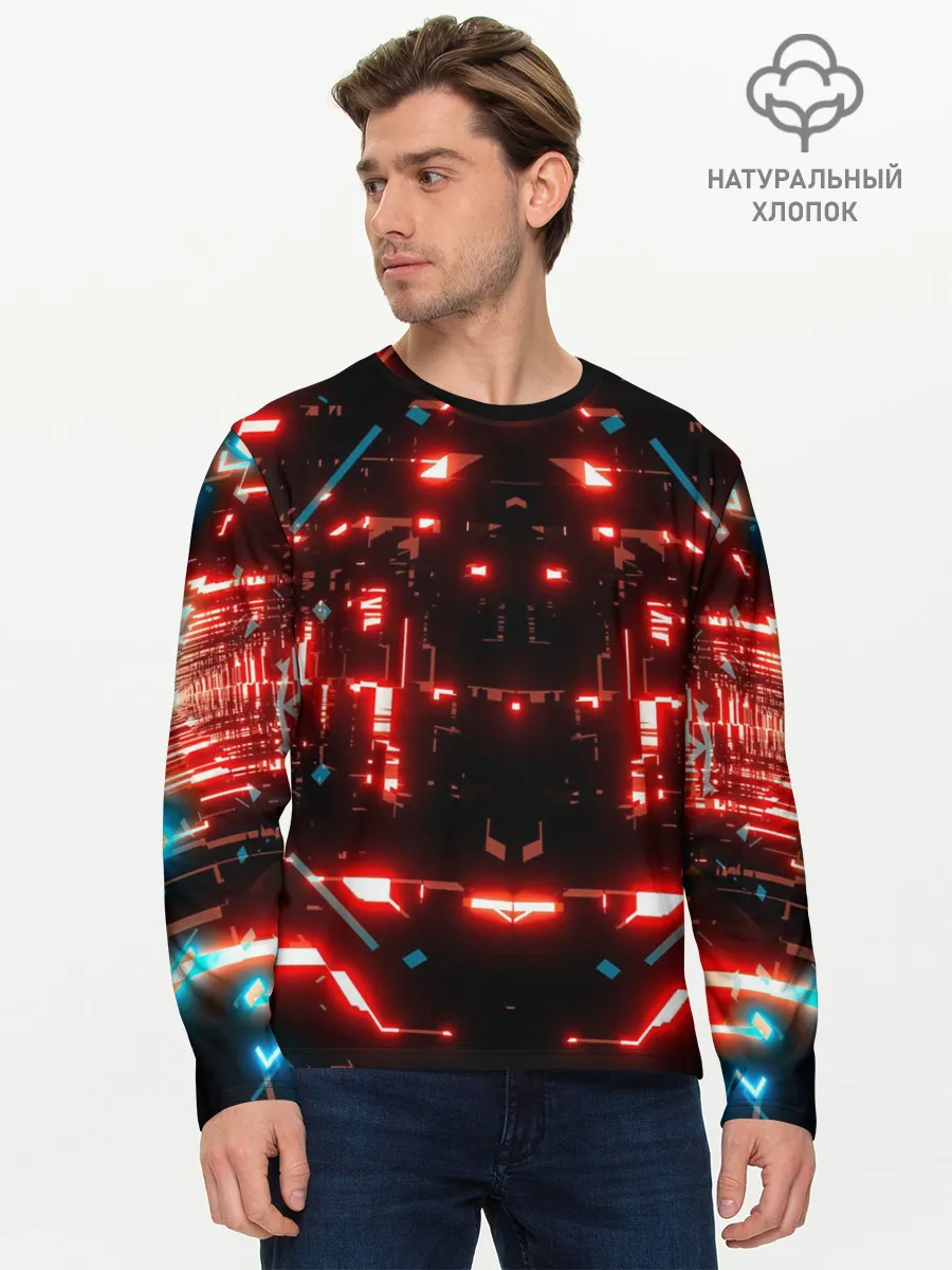 Мужской лонгслив базовый / Neon Lights