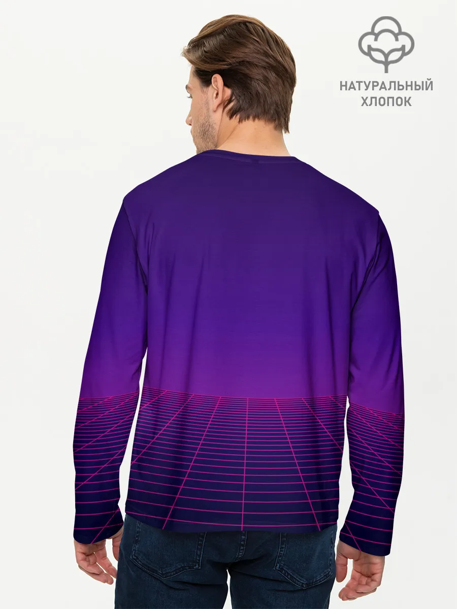 Мужской лонгслив базовый / Ретро Футуризм