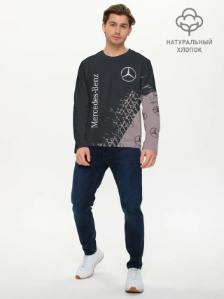 Мужской лонгслив базовый / MERCEDES / МЕРСЕДЕС