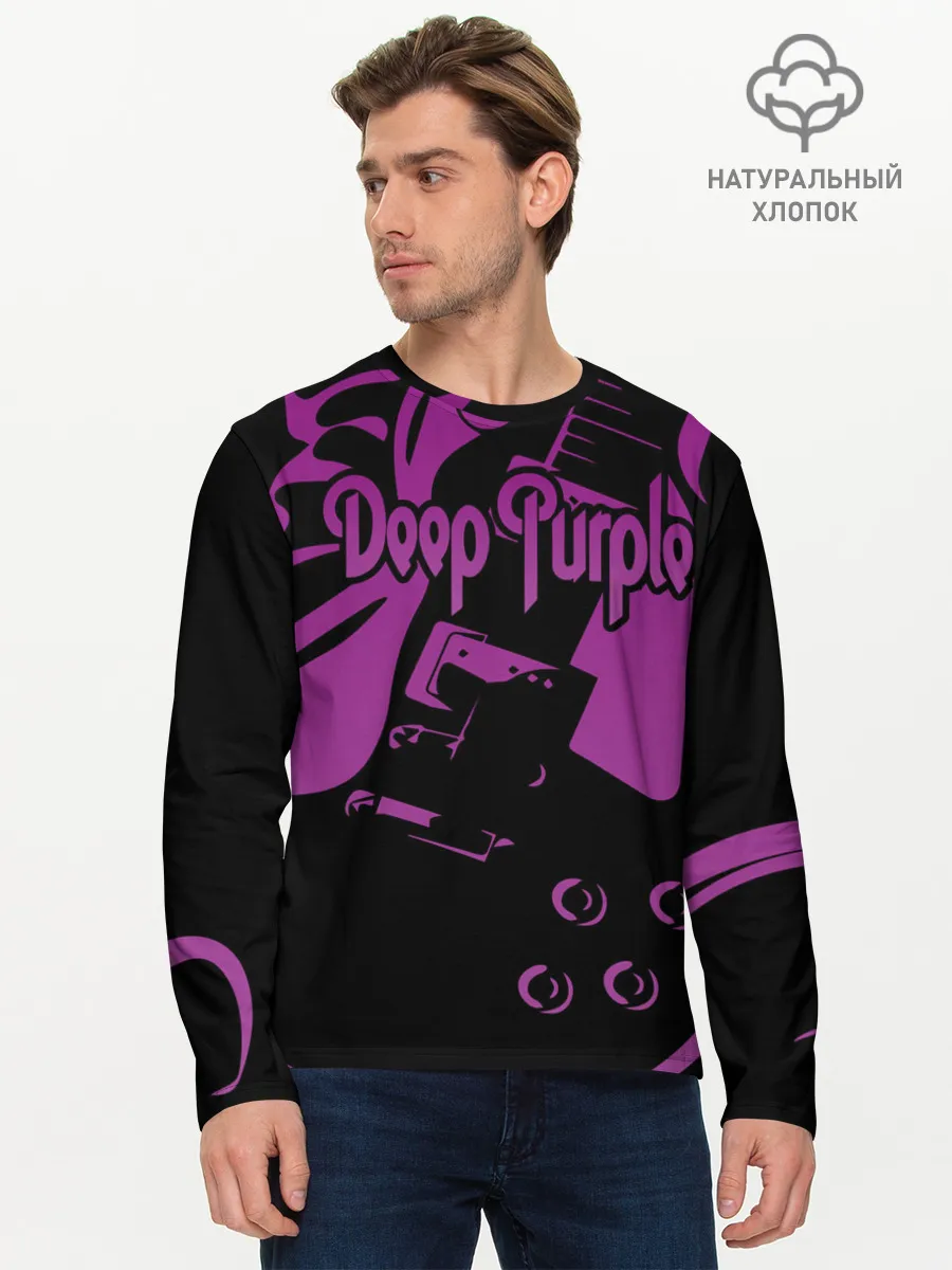 Мужской лонгслив базовый / Deep Purple