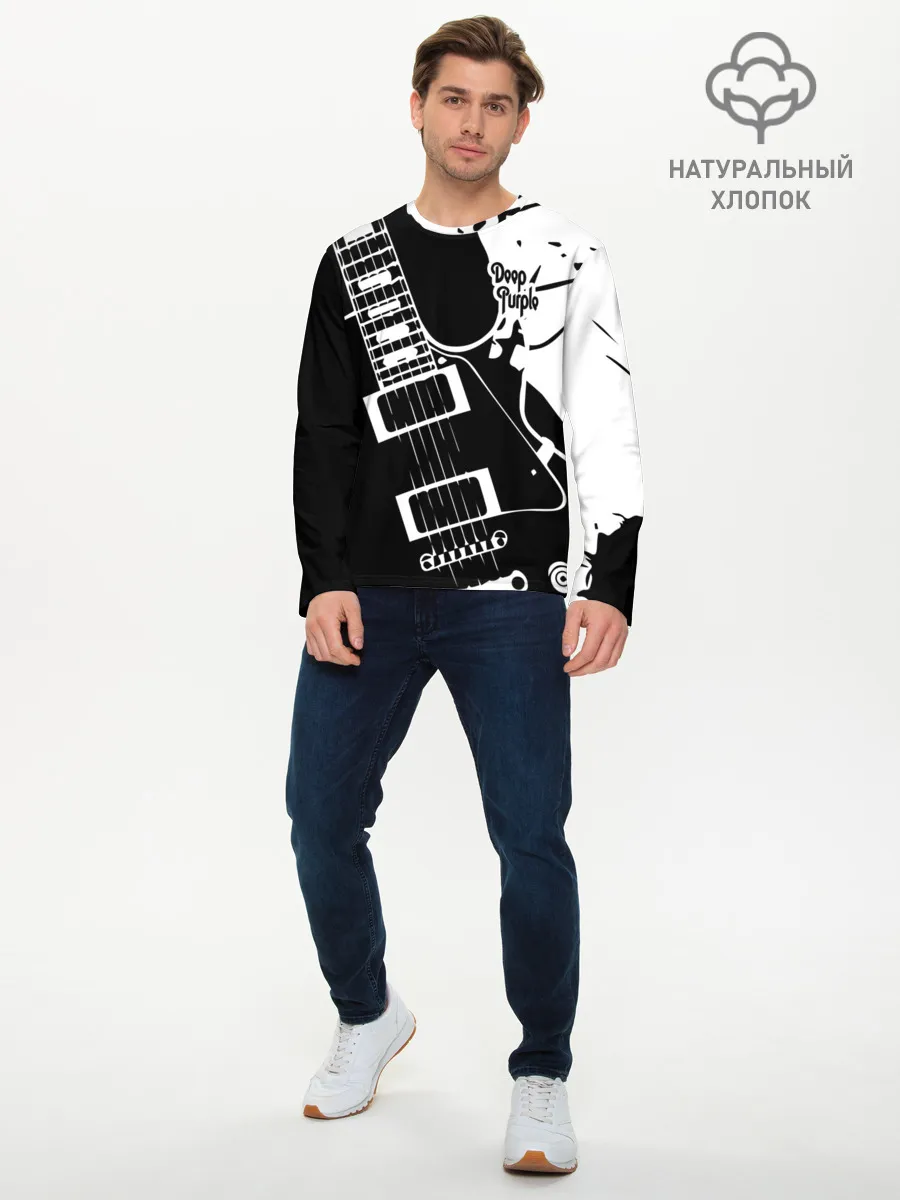 Мужской лонгслив базовый / Deep Purple