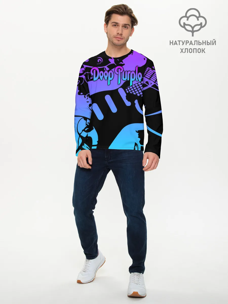 Мужской лонгслив базовый / Deep Purple