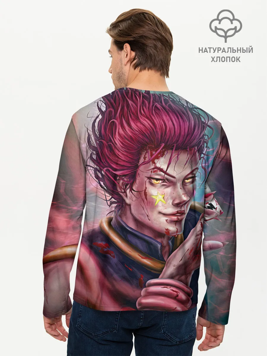 Мужской лонгслив базовый / Хисока Мороу реалистичный арт