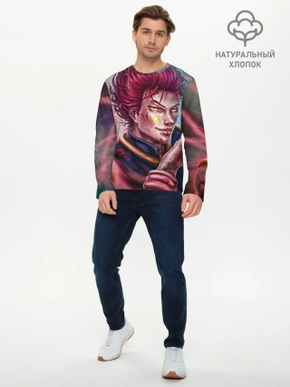Мужской лонгслив базовый / Хисока Мороу реалистичный арт