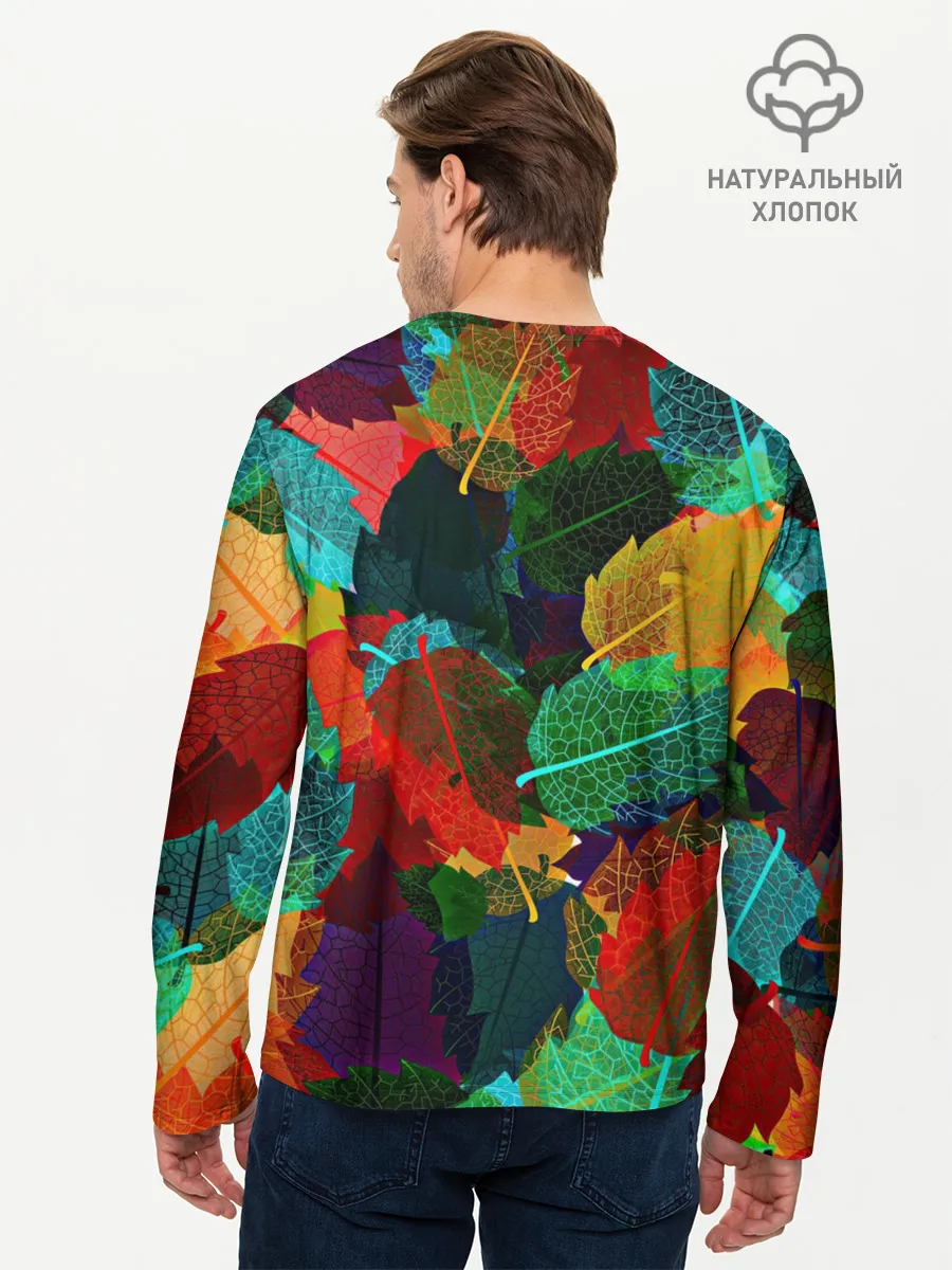 Мужской лонгслив базовый / Abstract Autumn Leaves