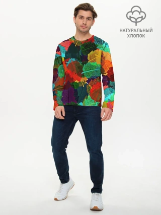 Мужской лонгслив базовый / Abstract Autumn Leaves