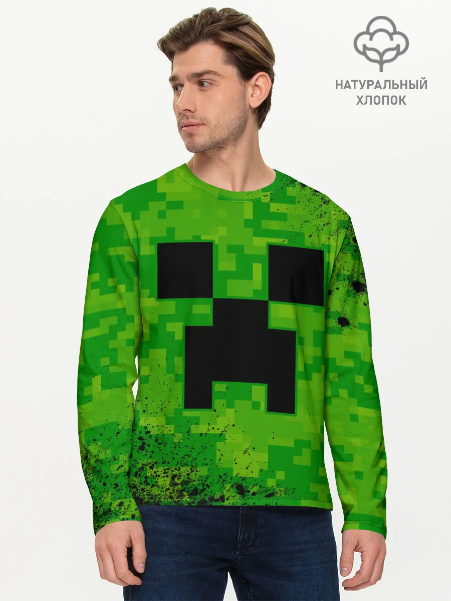 Мужской лонгслив базовый / MINECRAFT / МАЙНКРАФТ