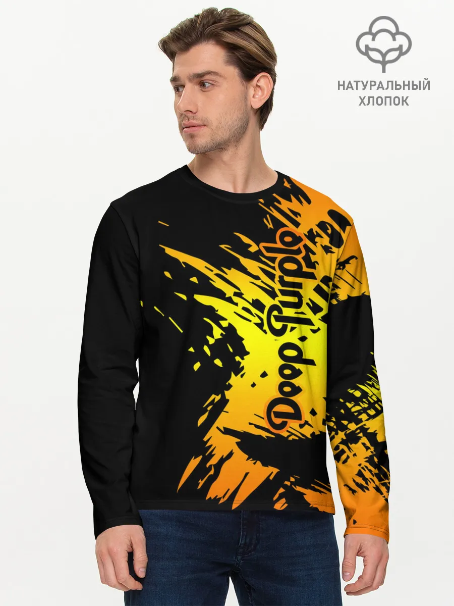 Мужской лонгслив базовый / Deep Purple