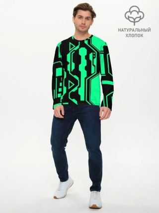 Мужской лонгслив базовый / КИБЕРПАНК