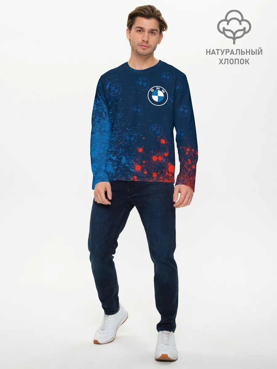 Мужской лонгслив базовый / BMW / БМВ