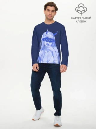Мужской лонгслив базовый / Zero Two Senpai