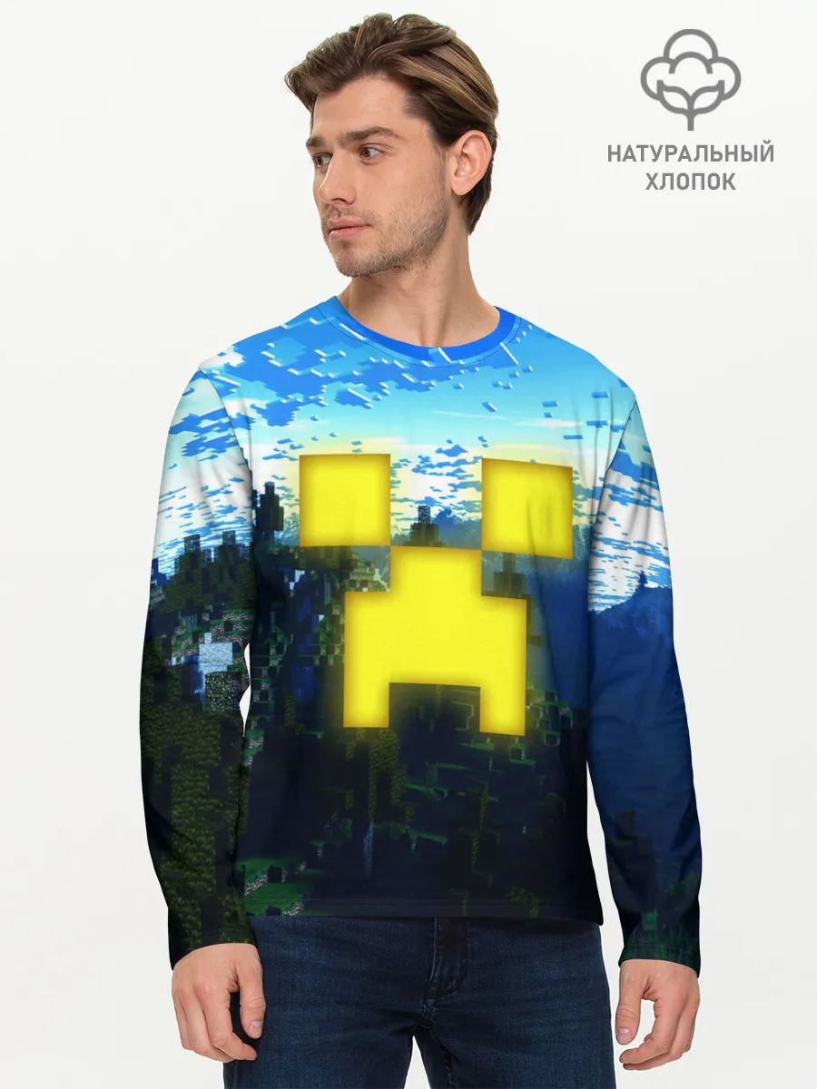 Мужской лонгслив базовый / Minecraft / Майнкрафт