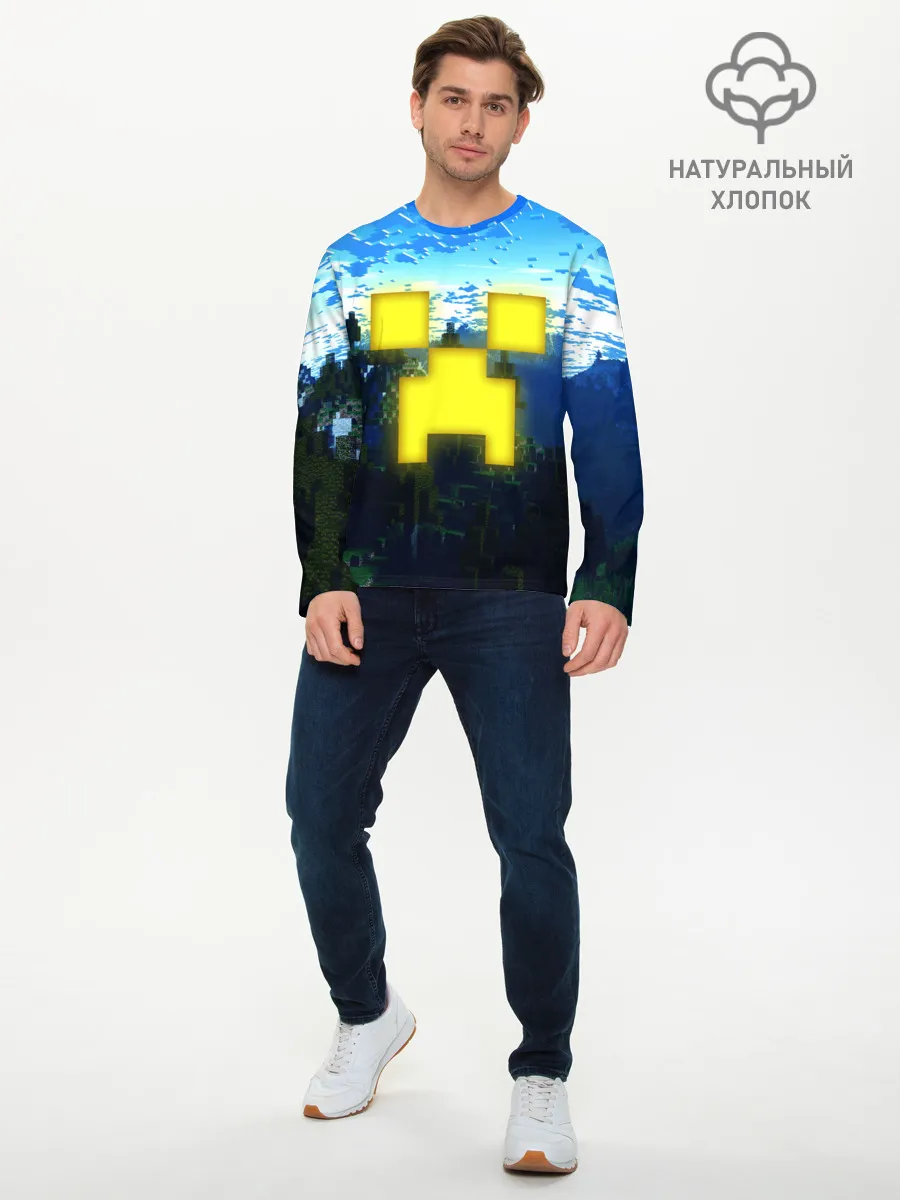 Мужской лонгслив базовый / Minecraft / Майнкрафт
