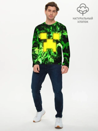 Мужской лонгслив базовый / Minecraft / Майнкрафт