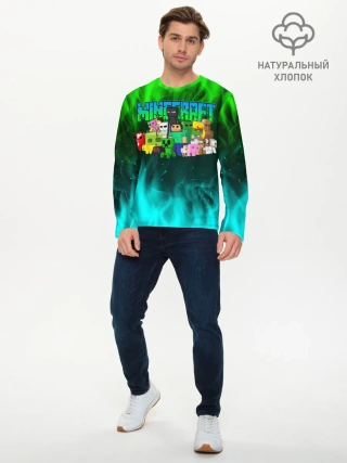 Мужской лонгслив базовый / Minecraft | Майнкрафт