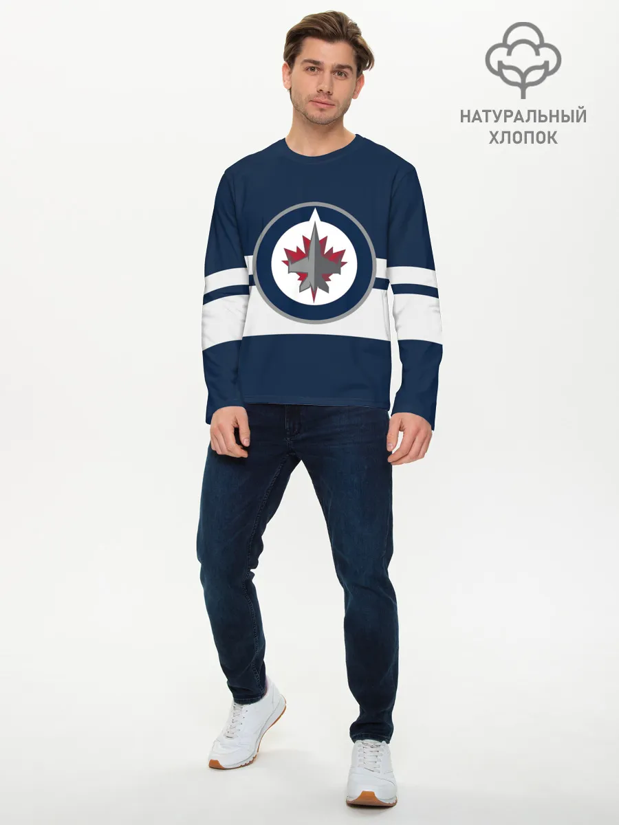 Мужской лонгслив базовый / ВИННИПЕГ ДЖЕТС НХЛ
