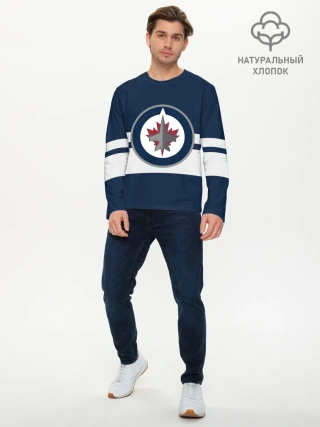 Мужской лонгслив базовый / ВИННИПЕГ ДЖЕТС НХЛ
