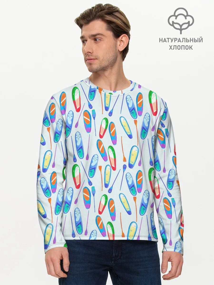 Мужской лонгслив базовый / доски для серфинга