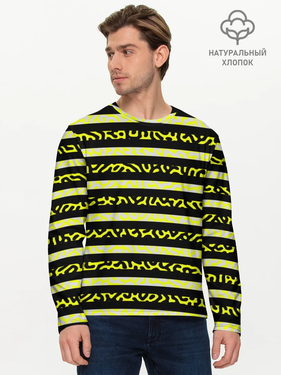 Мужской лонгслив базовый / Пчела